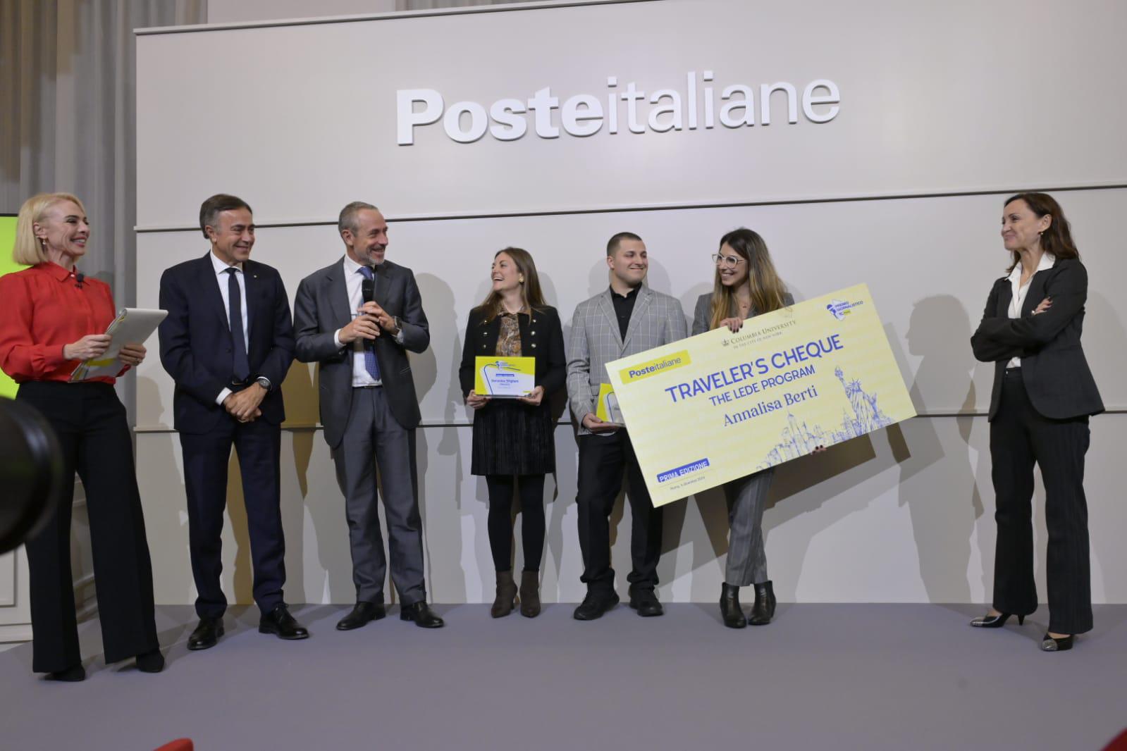 POSTE ITALIANE: LA PRIMA EDIZIONE DEL PREMIO GIORNALISTICO TG POSTE AD UNA GIOVANE GIORNALISTA TOSCANA